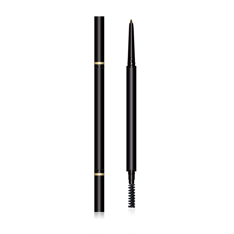 Waterproof Automatic Makeup Eye Brow Pencil Dual Head Custom Pigment Eyebrow Pencil with Brush