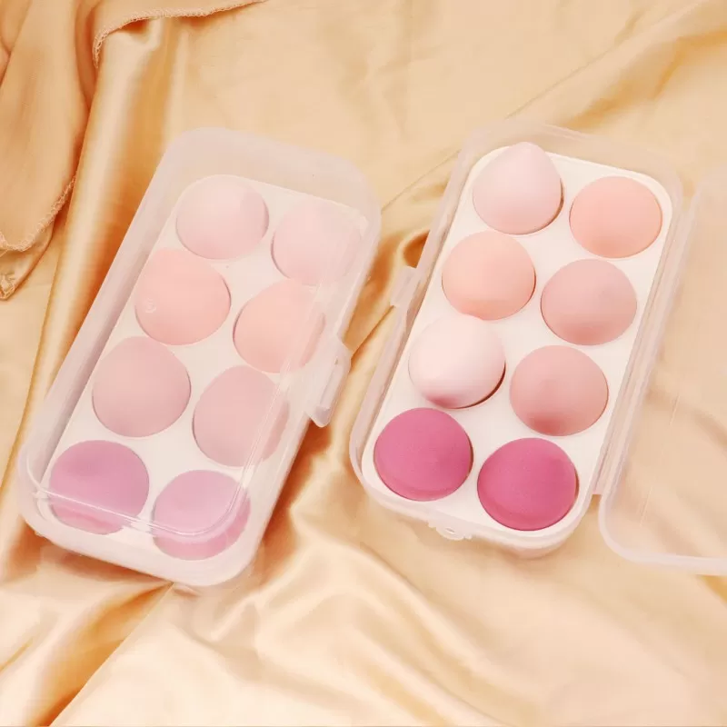 IJuego de esponjas de maquillaje de 4 piezas Esponjas de maquillaje veganas sin látex de múltiples formas