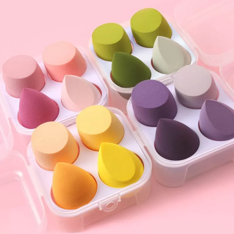 4 Pcs Makeup Sponge Set Multi-shape Latex-Free Vegan Makeup Sponges