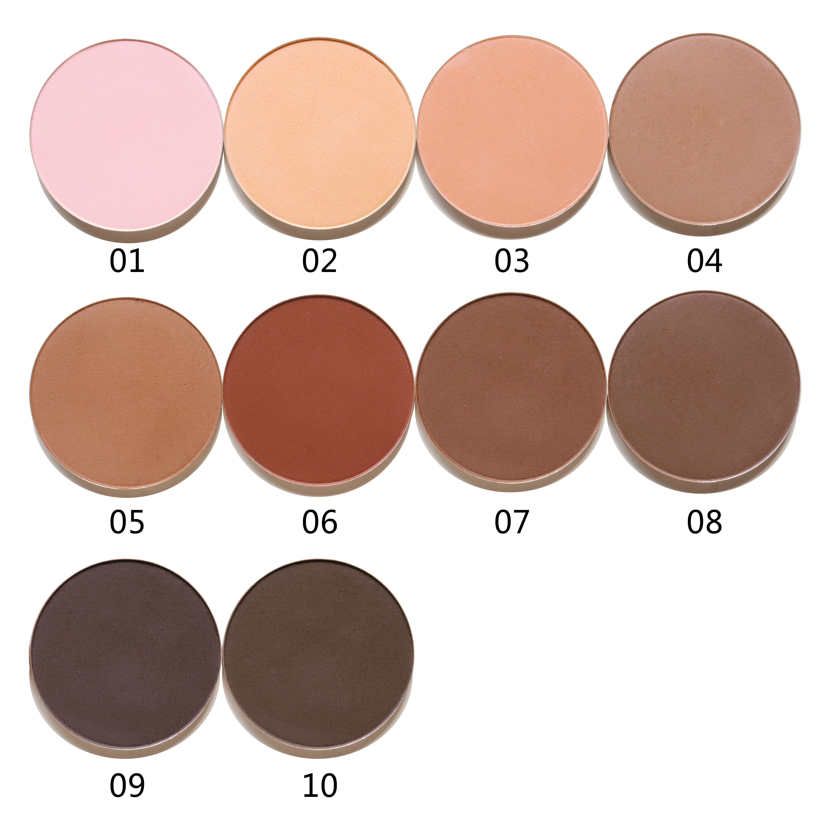 Compact 10 Colors Face Powder Private Label Waterproof Pressed Powder Makeup Contour Powder