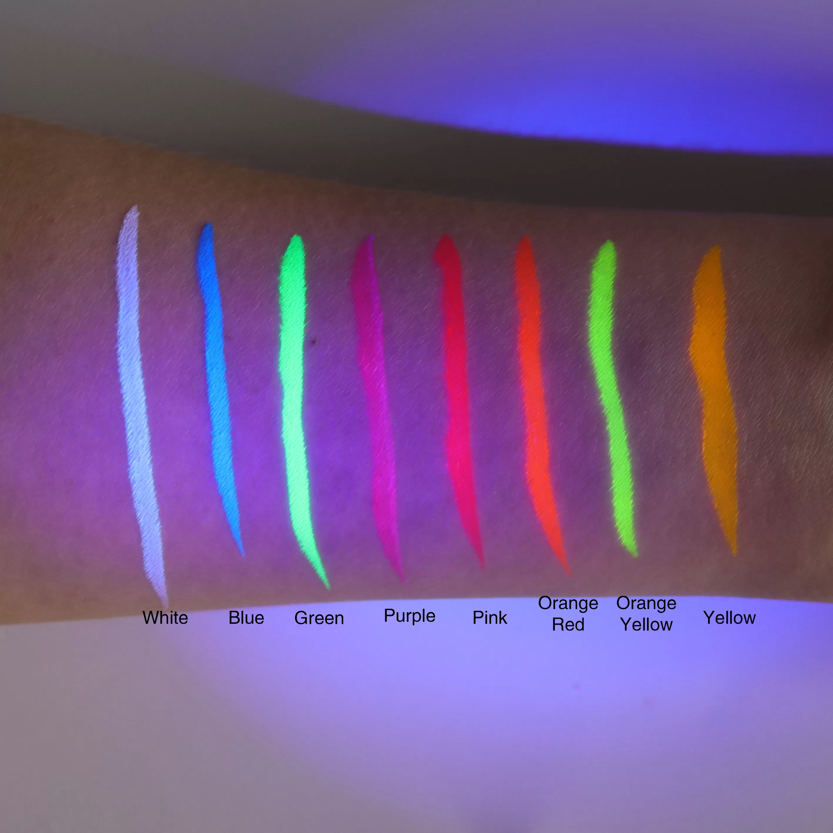 Custom Logo Neon Colors Eyeliner Waterproof 8 Colors Eyeliner Glow In The Dark