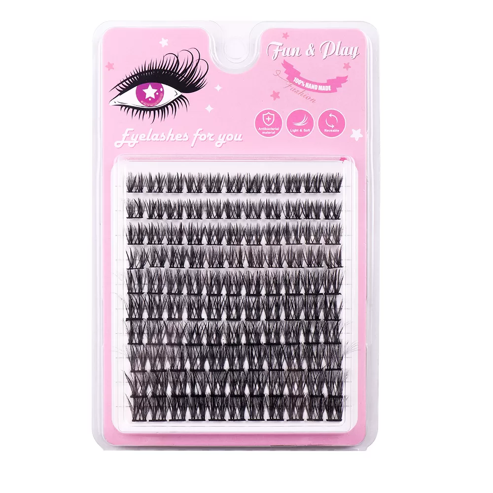 Customizable 3D Fluffy DIY Eyelash Extention Segment Cluster Lashes Kit Wispy Individual DIY Lash Extension Kit