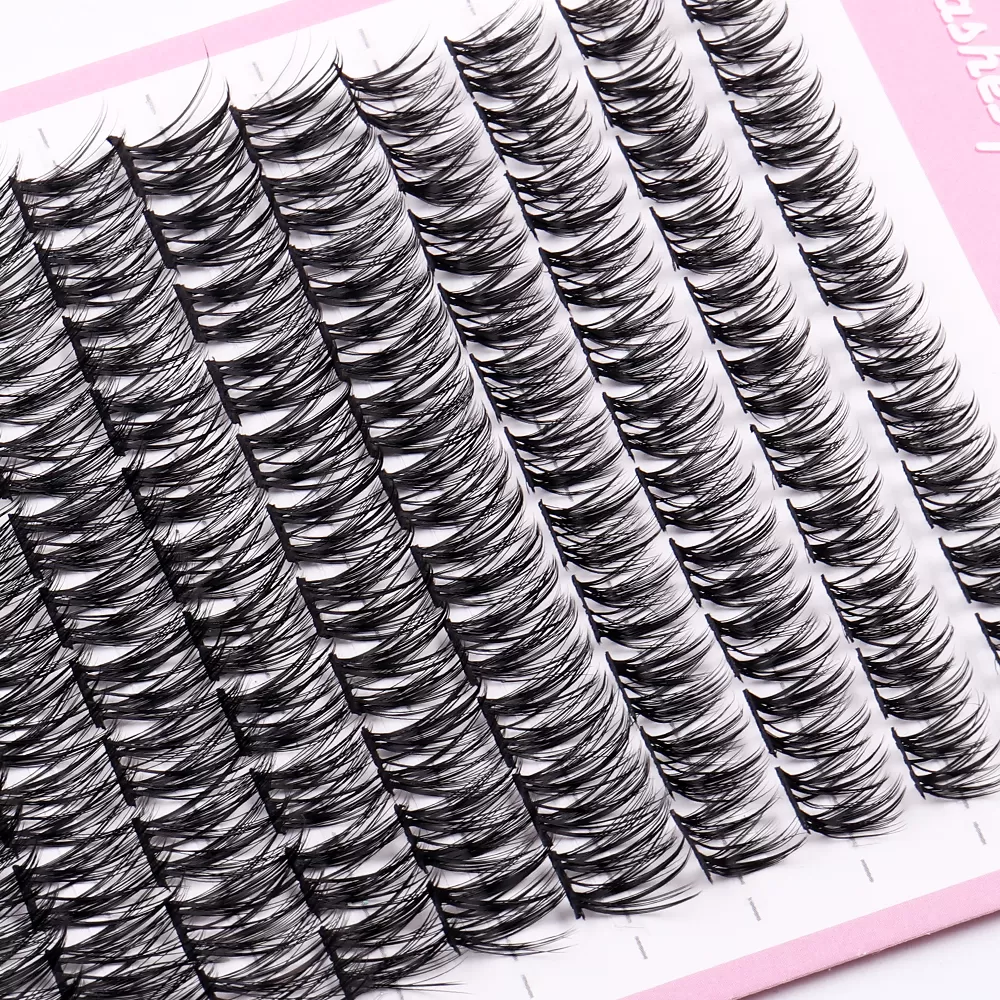 Customizable 3D Fluffy DIY Eyelash Extention Segment Cluster Lashes Kit Wispy Individual DIY Lash Extension Kit