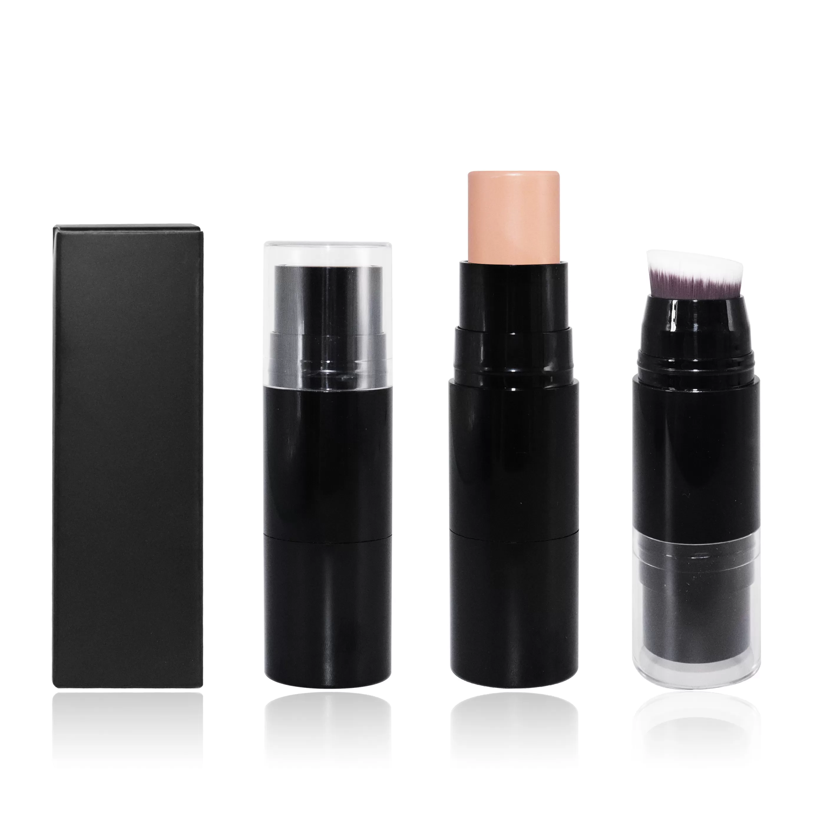 Wholesale Waterproof Private Label Concealer Stick Custom Dual Head Facial Contour Stick With Brush