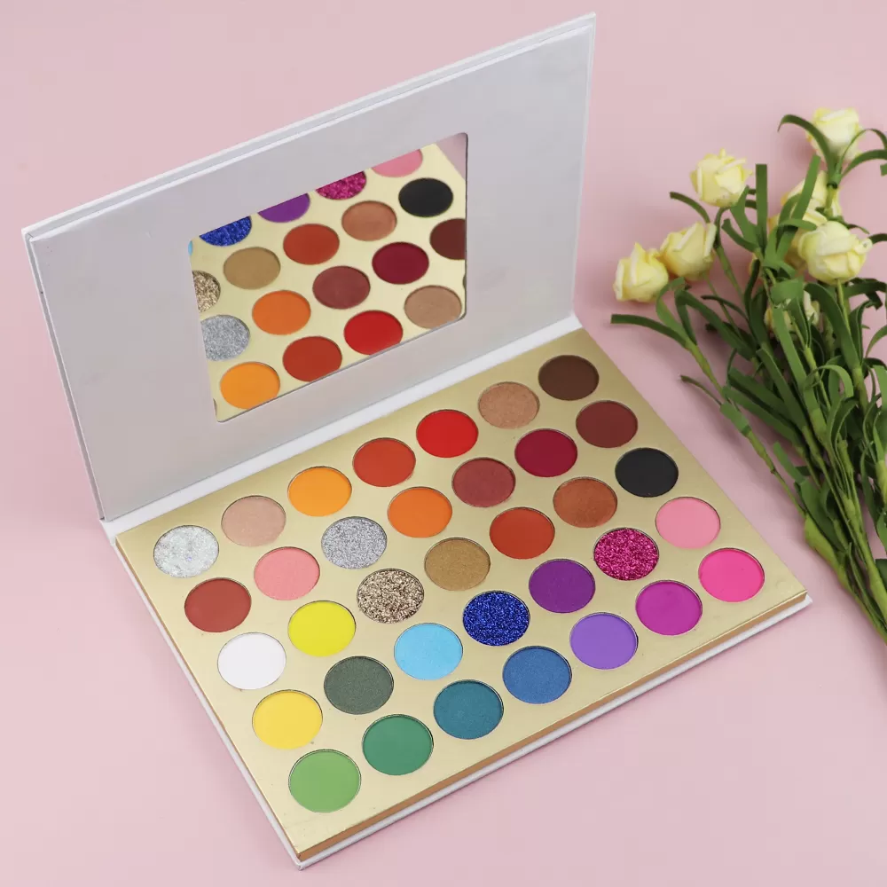 Professional Makeup 35Colors Eyeshadow Palette Long Lasting Pigment Matte Shimmer Eyeshadow Palette With Mirror