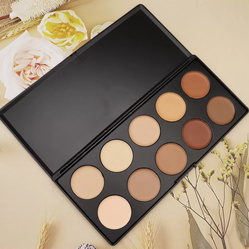 Full Coverage Creamy 10 Colors Concealer Palette Face Makeup Concealer Vegan