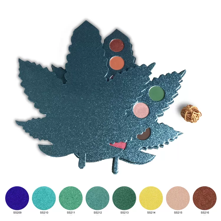 Custom Shapes Eyeshadow Palette 12 Colors Leaf Eyeshadow Pigment