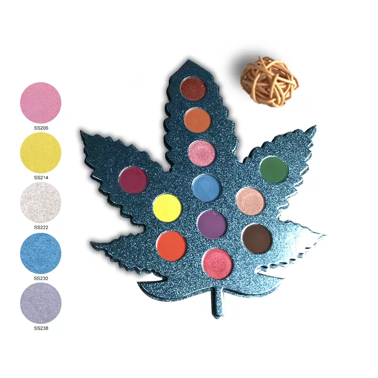 Custom Shapes Eyeshadow Palette 12 Colors Leaf Eyeshadow Pig