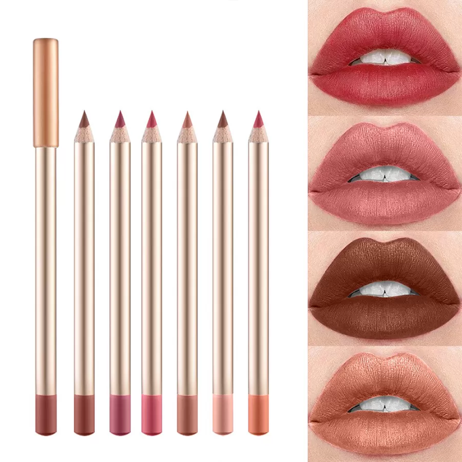 Wholesle Gold Wood Lip Liner Vegan Waterproof Lip Makeup Pen