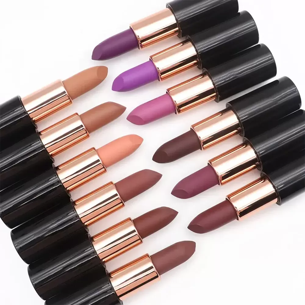 Wholesale 24Colors Matte Lipstick Long Lasting Lip Makeup Vegan Firm Lipstick