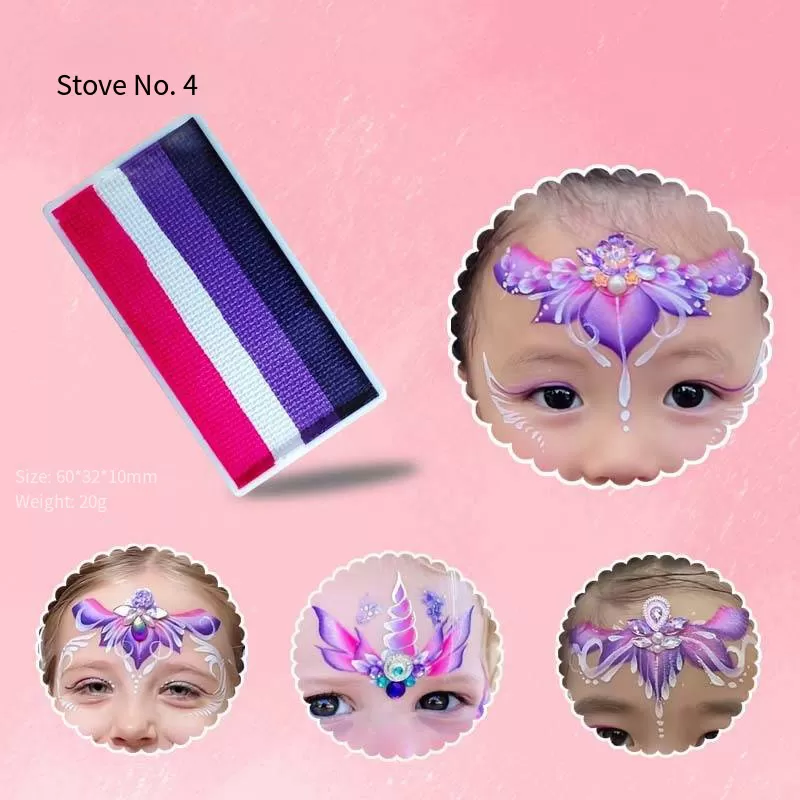 Professional Face Body Paint for Kids DIY Painting Water Activated Body Paints Kits Art Supplies Rainbow Flag Face Paint for Halloween Festivals