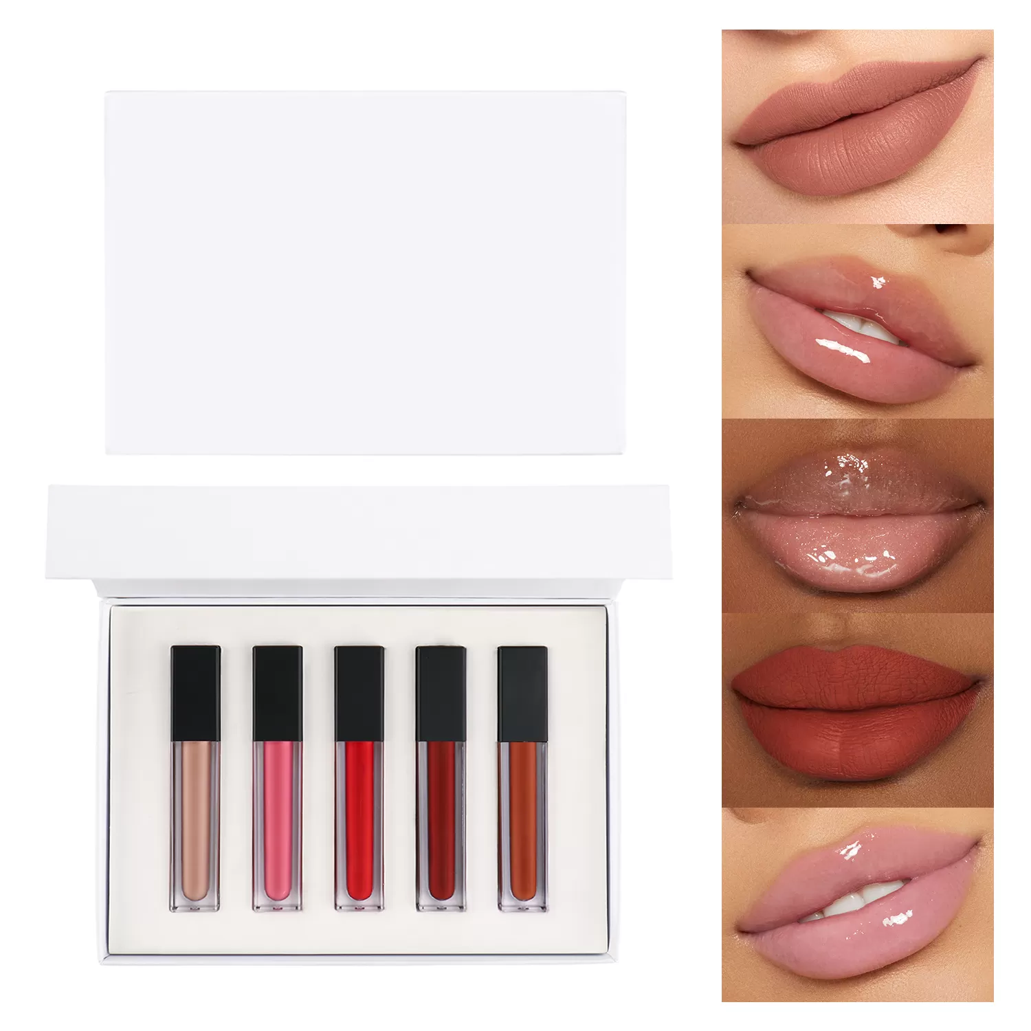 6pcs/Gift box Matte Lip Gloss Set Long Lasting Waterproof Lip Gloss Moisturizing Matte Lipstick Suitable for All Occasions